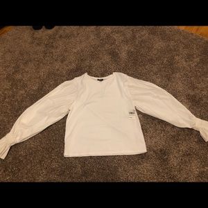 White blouse with long sleeves